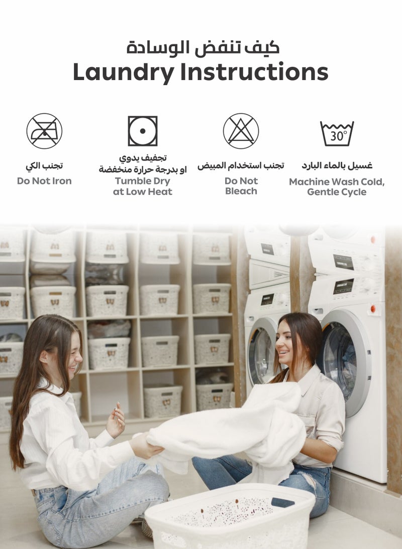 Donetella Printed Duvet Set, King Size Fits 200x200 cm - 6-Pcs Bed Set, Microfiber Fabric - 1 Duvet Cover, 1 Fitted Sheet, 2 Pillow Shams, 2 Pillowcases (Filler Not Included) - Image 5