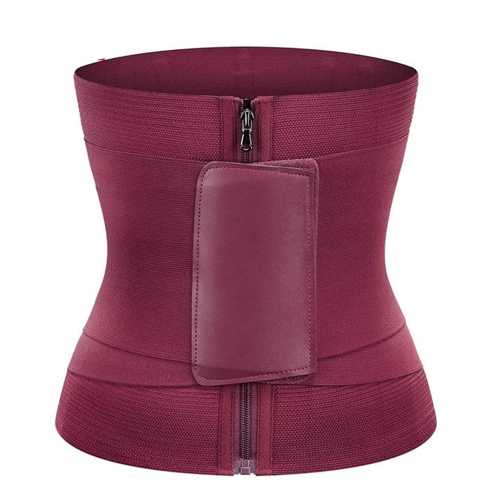 Bluejw Sport Zipper Waist Trimmer Belt Girdle Slimming Corset Bustier Sexy 2-in-1 Shapewear Waist Trainer with Steel Boning - Waist Trimmers - Image 3