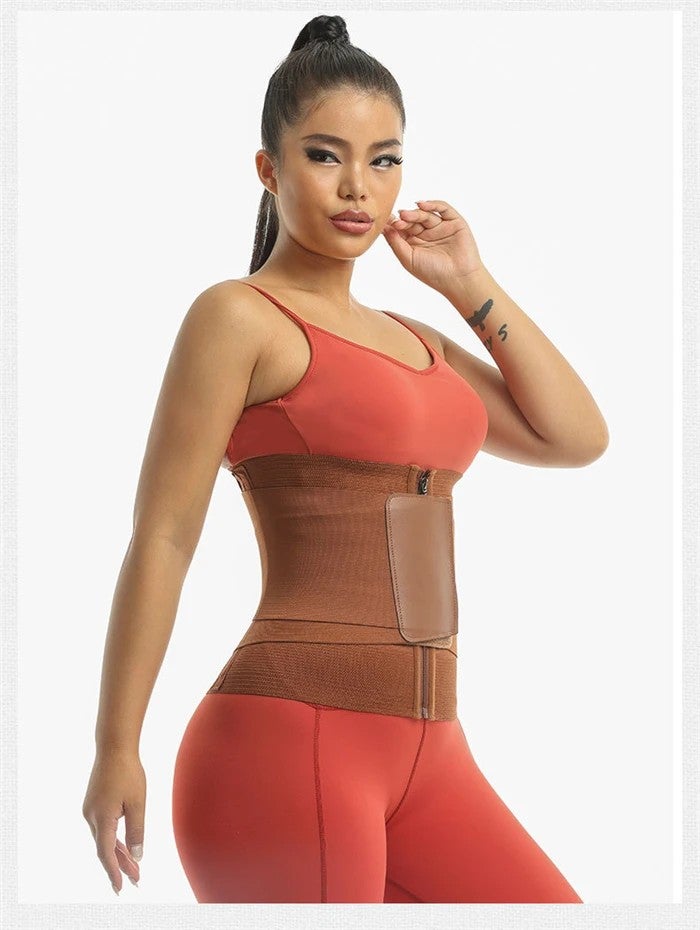 Bluejw Sport Zipper Waist Trimmer Belt Girdle Slimming Corset Bustier Sexy 2-in-1 Shapewear Waist Trainer with Steel Boning - Waist Trimmers - Image 4