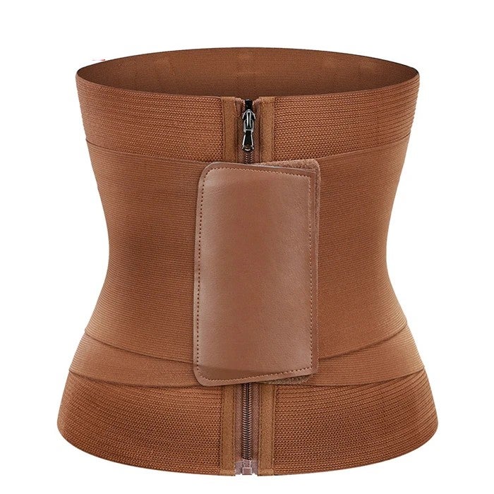 Bluejw Sport Zipper Waist Trimmer Belt Girdle Slimming Corset Bustier Sexy 2-in-1 Shapewear Waist Trainer with Steel Boning - Waist Trimmers - Image 2