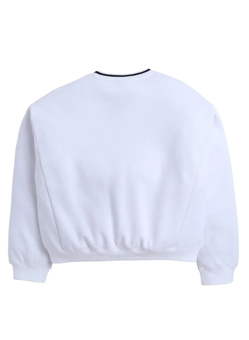 Victor And Jane  “New York Big Apple” Contrast Rib Sweatshirt – 100% Cotton Fleece for Women | Best Price UAE