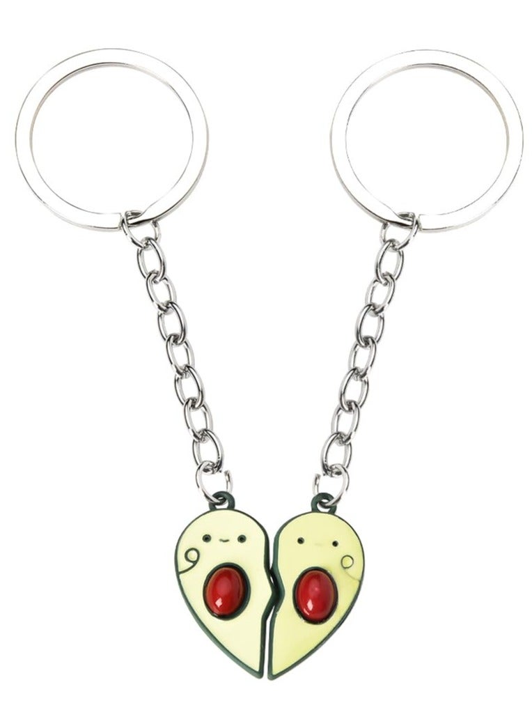 Excefore سلسلة مفاتيح على شكل أفوكادو هامبورغ هدية للأصدقاء المقربين والزوجات - Image 1