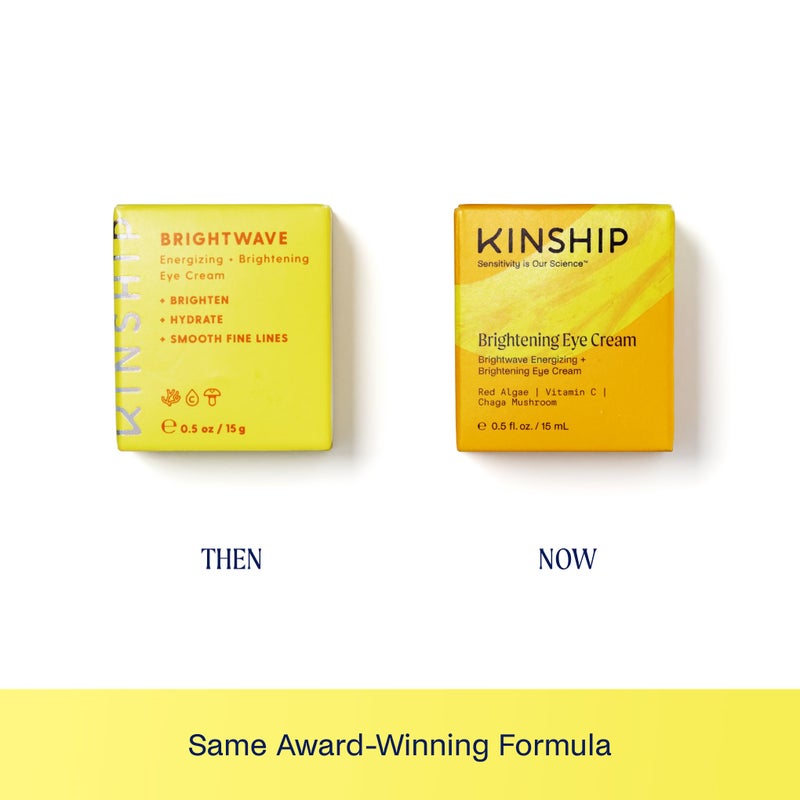 Kinship Brightwave Vitamin C Under Eye Brightener Cream for Sensitive Skin | Dark Circles Under Eye Treatment | Diminishes Fine Lines | Hydrating Eye Cream w/Antioxidants | Fragrance Free, (0.5 Oz) - Image 5