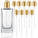 DOITOOL 10 Pcs Perfume Top Replacement Cap 15mm Perfume Spray Nozzle Golden Spray Bottle Top Plastic Press Pump Sprayers for DIY Fragrance Accessory - Image 2