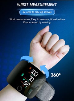 Joshberg Rechargeable Digital Wrist Blood Pressure Monitor Adjustable Cuff Bp Detector 2x99 Readings Memory Large Display Voice Heart Rate Automatic Tensiometer  - Image 3