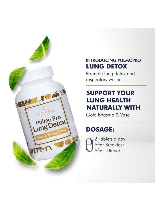 Swarnakayu Lung Detox Supplements for Smokers & Pollution Support, Removes Tar & Toxins - 24K Swarna Bhasma (Gold Ash), Vasa - Lung Detox Tablets for Respiratory Health - For Men & Women (30 Tablet) - Image 4