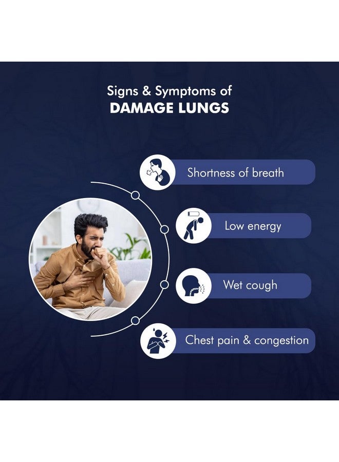 Swarnakayu Lung Detox Supplements for Smokers & Pollution Support, Removes Tar & Toxins - 24K Swarna Bhasma (Gold Ash), Vasa - Lung Detox Tablets for Respiratory Health - For Men & Women (30 Tablet) - Image 5