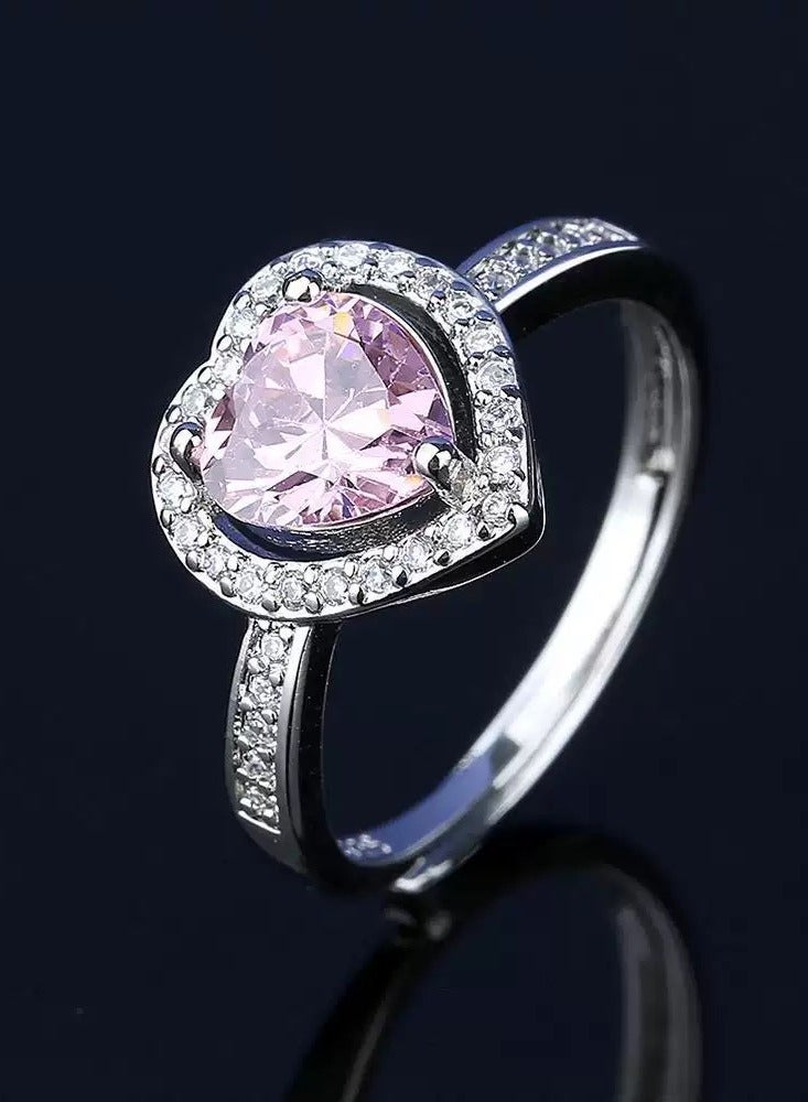 سنسيب مجموعة مجوهرات الزركونيا المتألقة - قلادة فضية ، أقراط ، خاتم للنساء ، الزفاف ، الحفلات - Image 3