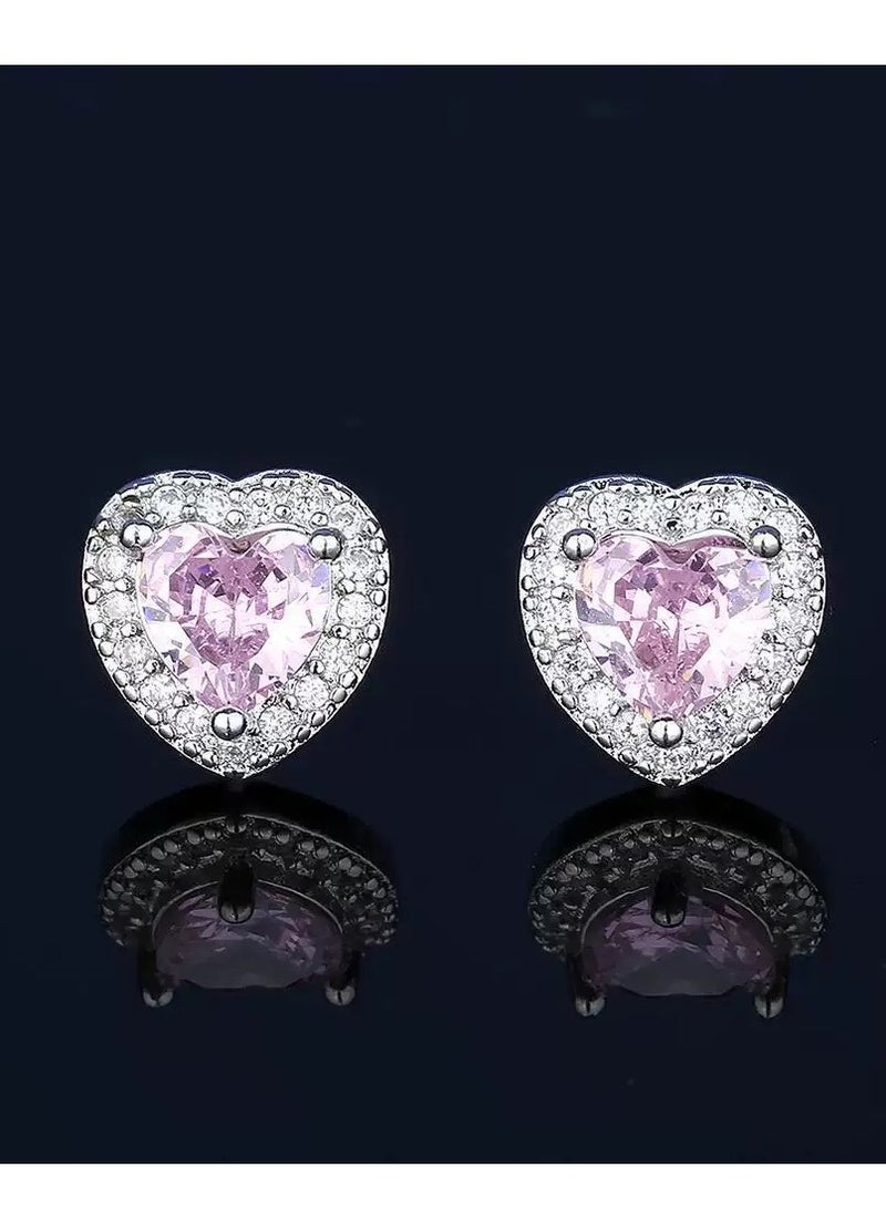 سنسيب مجموعة مجوهرات الزركونيا المتألقة - قلادة فضية ، أقراط ، خاتم للنساء ، الزفاف ، الحفلات - Image 4