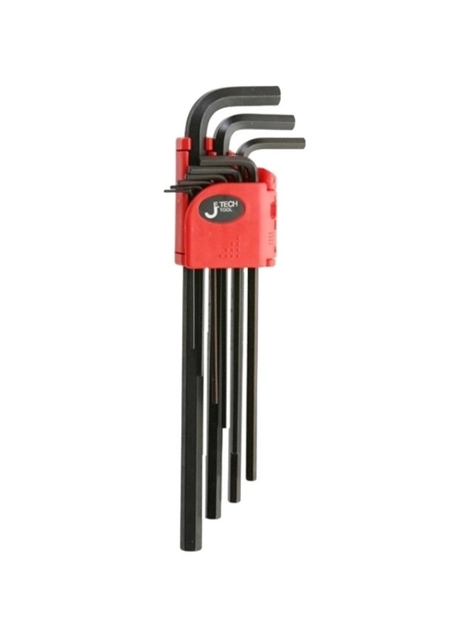 jetechtool Jetech 9-Piece Hex Key Wrench Set, Medium, Metric, Heat-Treated, L-Style, Flat, Premium Alloy Steel with Black Finish 1.5mm to 10mm Allen Key Set - PM-B9 - Image 1