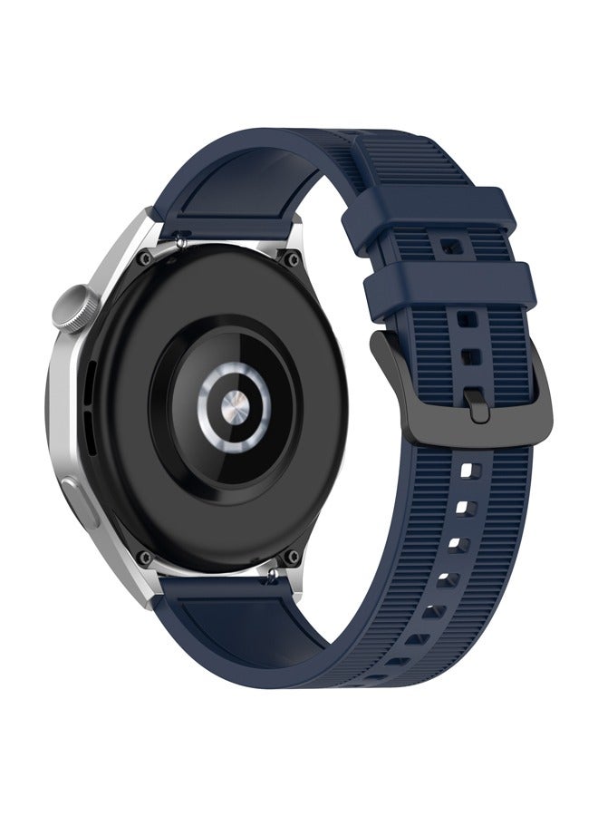Suitable For HUAWEI Watch GT4 46mm Silicone Textured Solid Color Strap 22mm Universal Wristband  - Image 3