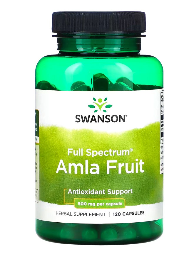 سوانسون ثمار الأملج الشائع كامل الطيف ، 500 ملجم ، 120 كبسولة