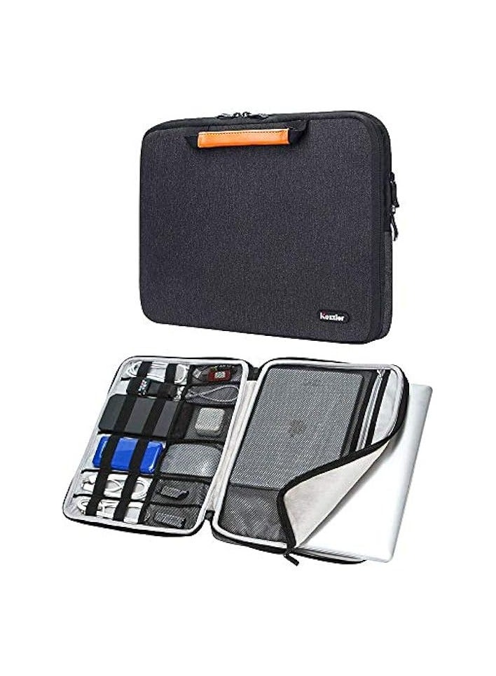 iCozzier Handle Laptop Briefcase Shoulder Bag Electronic Accessories Organizer Messenger Carrying Case Laptop Sleeve Protective Bag - Image 1