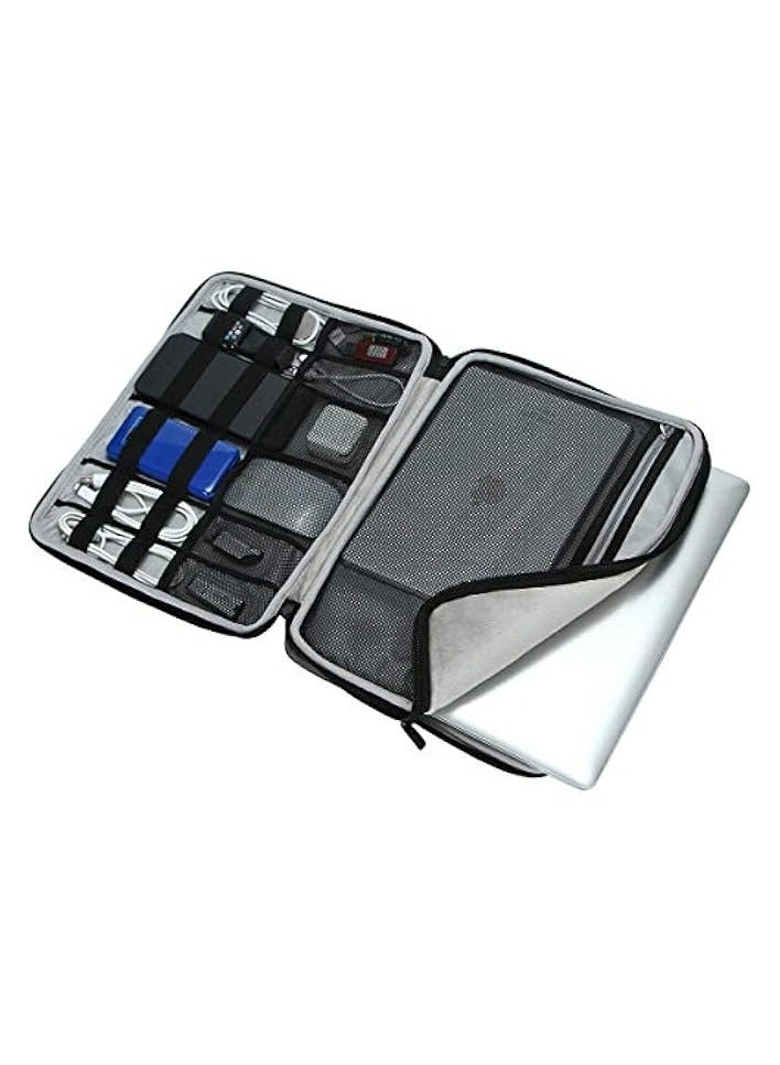 iCozzier Handle Laptop Briefcase Shoulder Bag Electronic Accessories Organizer Messenger Carrying Case Laptop Sleeve Protective Bag - Image 3