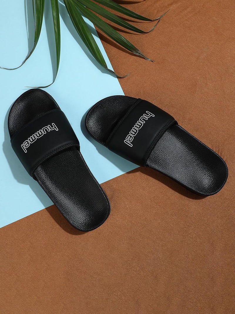 hummel CLASSIC MEN SLIDERS Comfortable Cushioned Sole Arch Support Durable Lightweight Flexible Trendy Style Flip flops and Slippers Slides for Men Daily use Chappal - UK 9 - Image 2