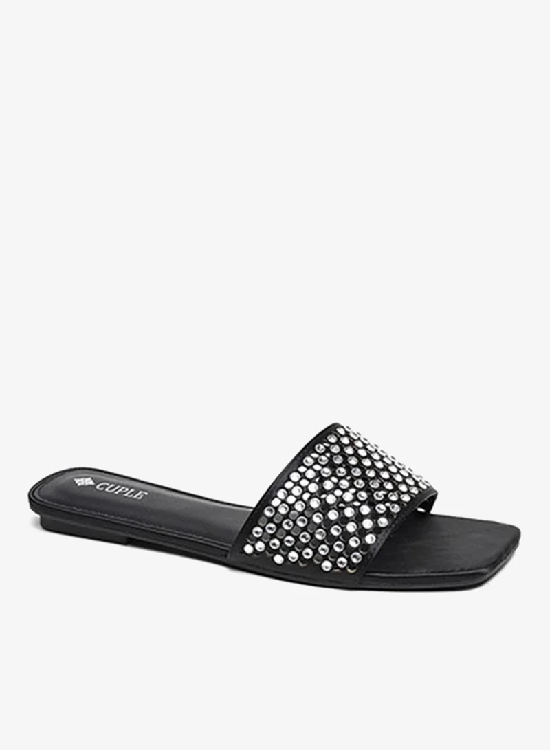 كابلي أحذية مسطحة مريحة مزينة بتصميمات عصرية