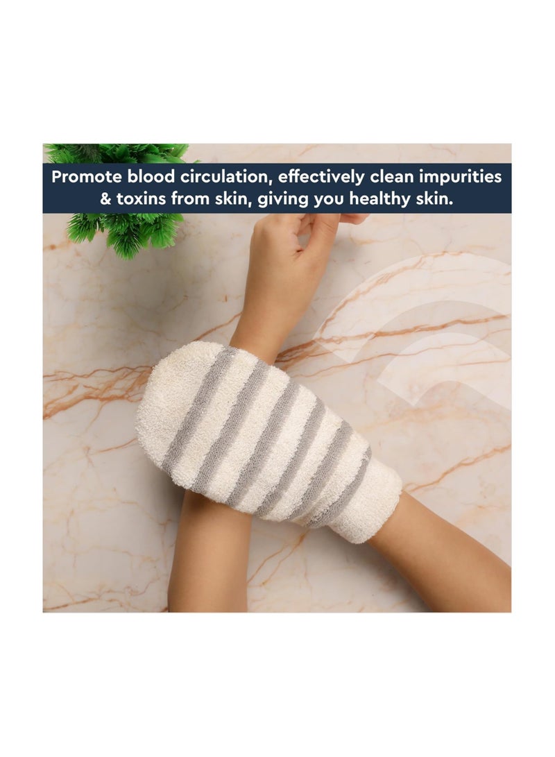 غوب قفاز الاستحمام GUBB لإزالة الجلد الميت | قفاز الاستحمام المقشر بالليفة | قفاز الاستحمام لتقشير الجسم وتنعيم البشرة | قفاز سبا للتنظيف العميق والتجديد - Image 3