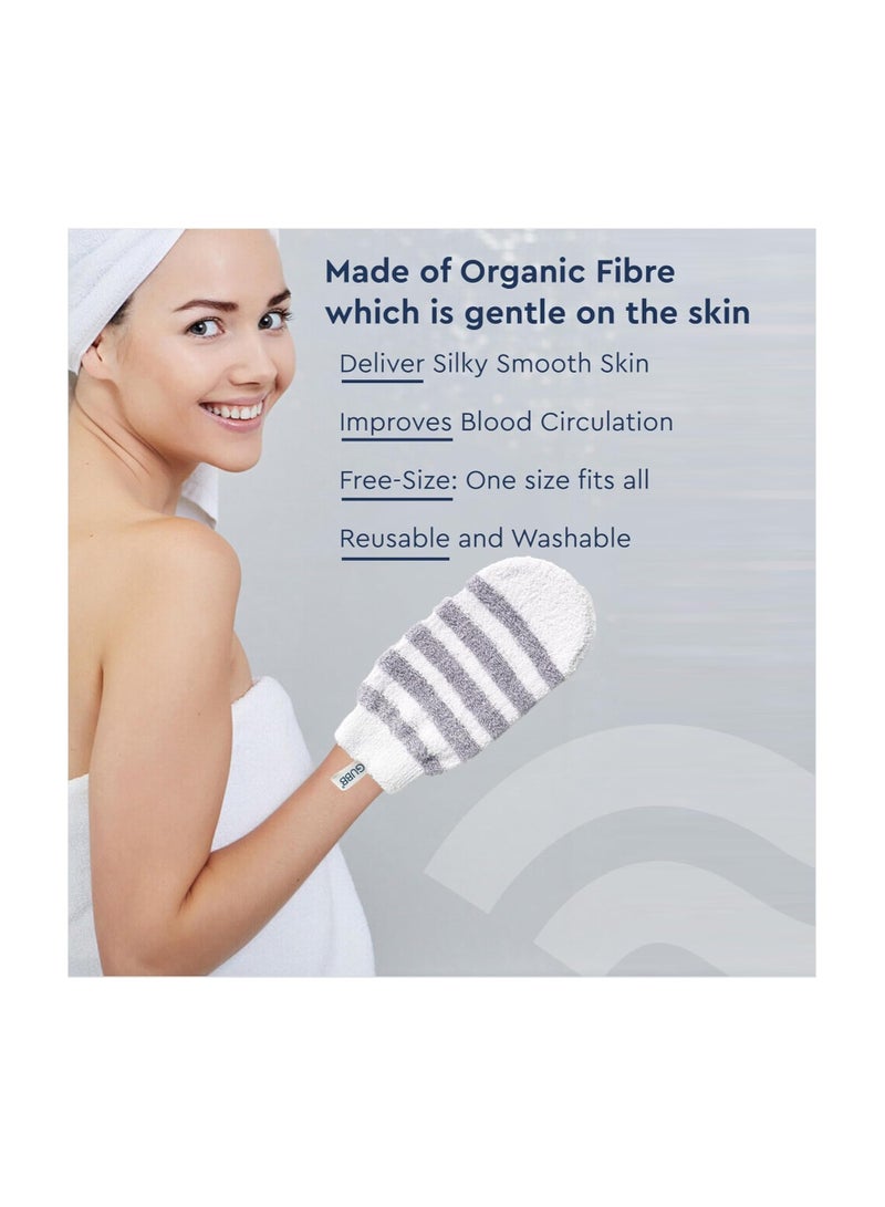 غوب قفاز الاستحمام GUBB لإزالة الجلد الميت | قفاز الاستحمام المقشر بالليفة | قفاز الاستحمام لتقشير الجسم وتنعيم البشرة | قفاز سبا للتنظيف العميق والتجديد - Image 4
