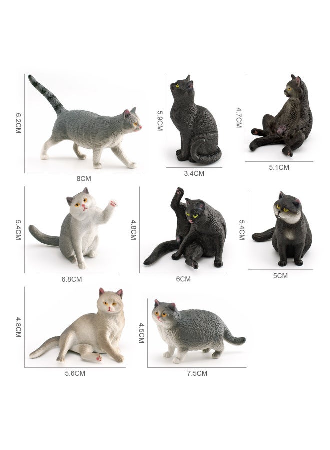 Children's Mini Simulation Pet Cat Model Orange Cat Fat Cat British Short-haired Cat Pastoral Cat Decorative Ornaments-Color:Pl127-3343 Little Fat Cat 43g  - Image 5