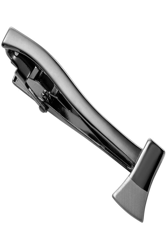 HAWSON 2 Inch Men's Craftsman Axe Tie Clip Black Tie Bar for Wedding, Outdoor Events, Cosplay Rustic Groomsmen Accessories & Themed Gifts - Image 1