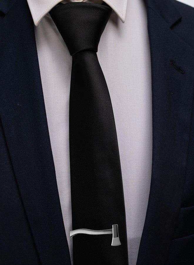 HAWSON 2 Inch Men's Craftsman Axe Tie Clip Black Tie Bar for Wedding, Outdoor Events, Cosplay Rustic Groomsmen Accessories & Themed Gifts - Image 2