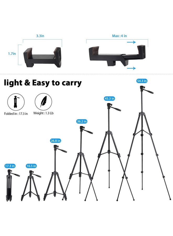 OSAKA حامل ثلاثي أوساكا OS 550 بارتفاع 55 بوصة (140 سم) مع حامل موبايل وحقيبة حمل للهواتف الذكية وكاميرات DSLR خفيف الوزن من الألمنيوم - Image 2