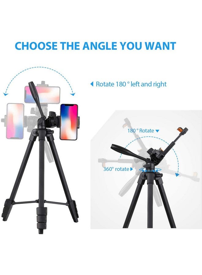 OSAKA حامل ثلاثي أوساكا OS 550 بارتفاع 55 بوصة (140 سم) مع حامل موبايل وحقيبة حمل للهواتف الذكية وكاميرات DSLR خفيف الوزن من الألمنيوم - Image 5