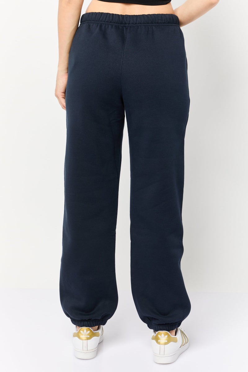ESPRIT Women Regular Fit Brand Logo Jogger Pants, Navy - Image 3