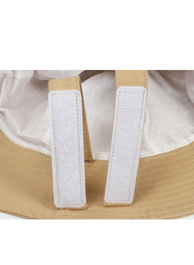 Children's Fisherman Hat Sun Protection Hat Beige  - Image 3