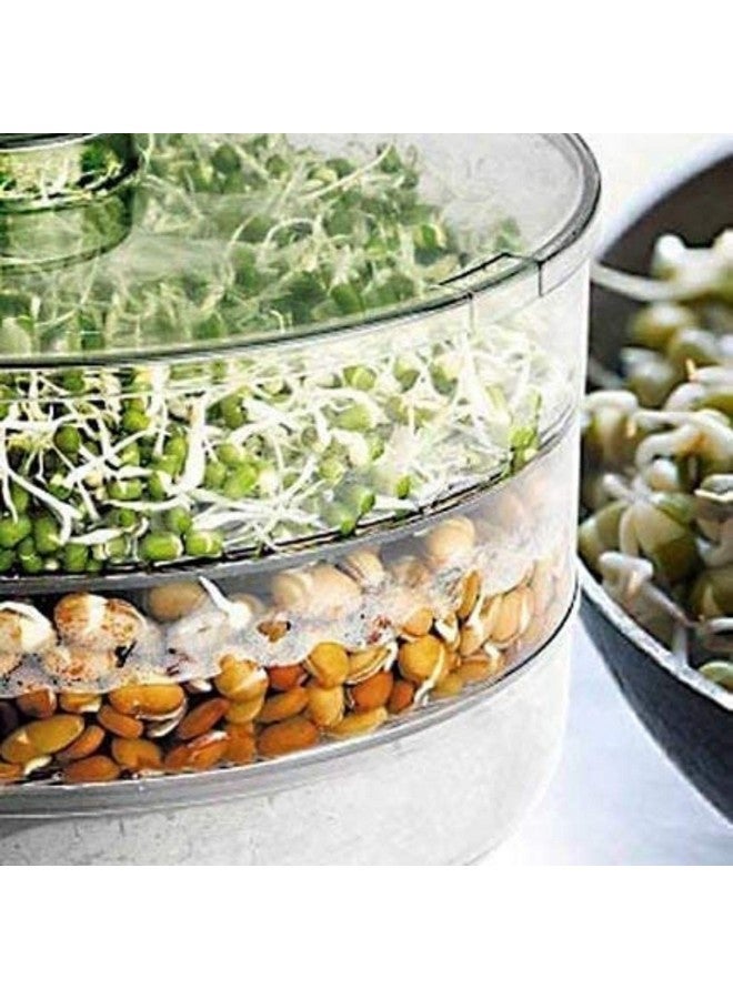 VOLRIX Sprouts Maker Box Stackable 4-Tier Sprouting Set for Organic Home Making Fresh Sprouts Beans for Living Healthy Life Sprout Maker 500 ML (Transparent) - Image 3