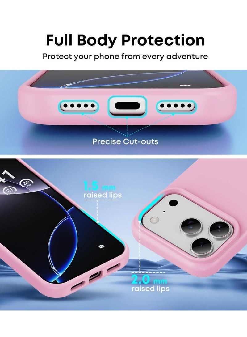 iPhone 17 Pro Max Case Liquid Soft Silicone iPhone 17 Pro Max Cover Anti Scratch with Inside Microfiber Lining Shockproof Protective Phone Case for iPhone 17 Pro Max - Image 4