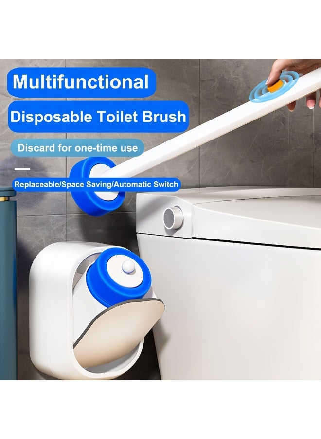 30 pcs Disposable toilet brush head, 30 Wand Refill Sponge Heads for Cleaning,Toilet Cleaner Brush Starter Kit,Storage Caddy Fragrant Tablet (30 heads) - Image 3