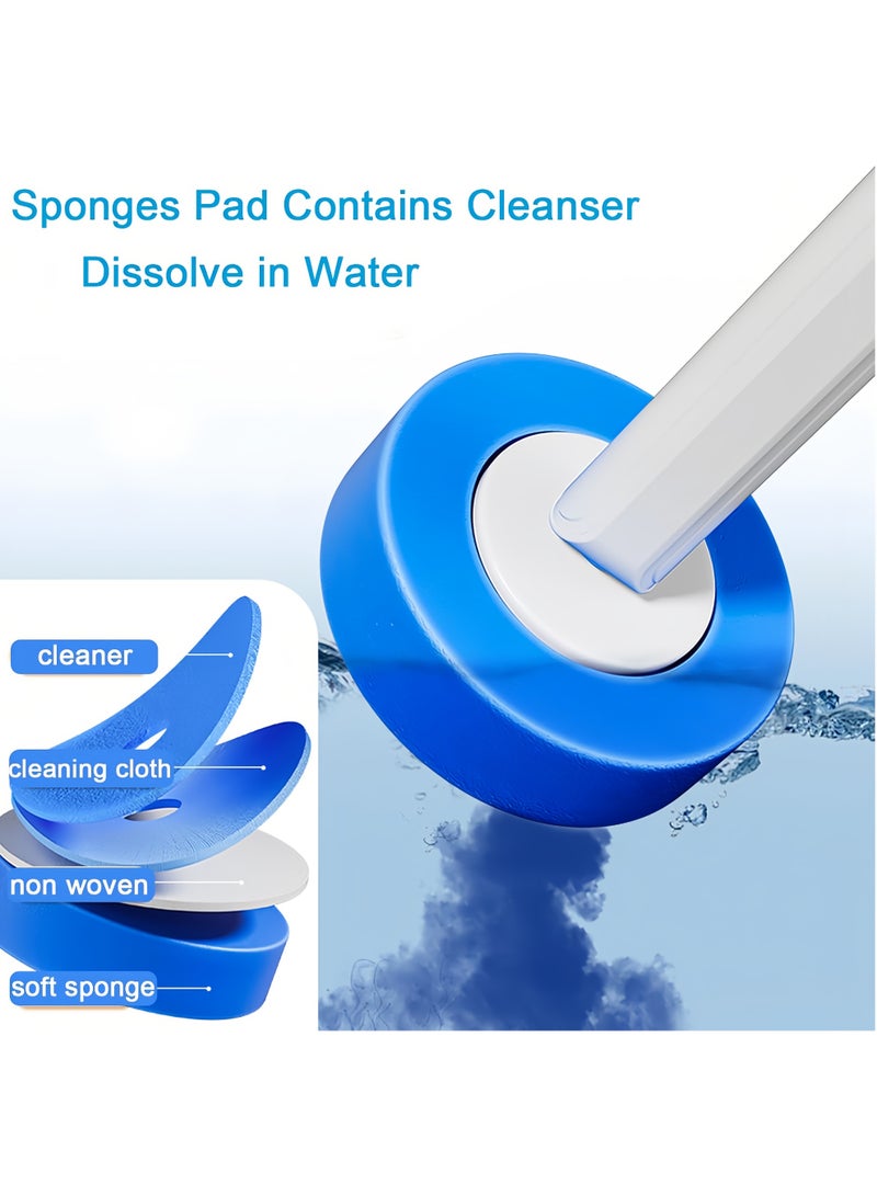 30 pcs Disposable toilet brush head, 30 Wand Refill Sponge Heads for Cleaning,Toilet Cleaner Brush Starter Kit,Storage Caddy Fragrant Tablet (30 heads) - Image 4