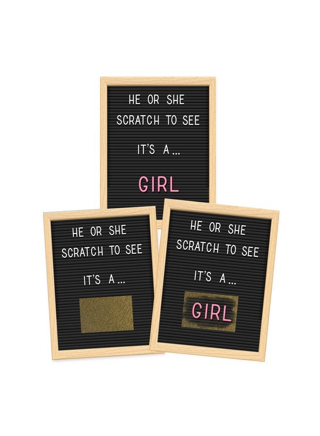 My Scratch Offs Its A Girl Letter Board Gender Reveal Scratch Off Scratcher Lottery Tickets Cards Family Friends 25 Pack  - Image 1