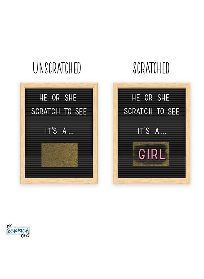 My Scratch Offs Its A Girl Letter Board Gender Reveal Scratch Off Scratcher Lottery Tickets Cards Family Friends 25 Pack  - Image 4