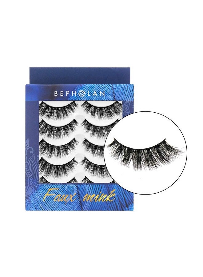 BEPHOLAN Lashes Natural Look Fake Eyelashes Bepholan False Eyelashes 3D Super Fluffy False Lashes Black Band Wispy Lashes 5 Pack Faux Mink Lashesxmz116 - Image 5