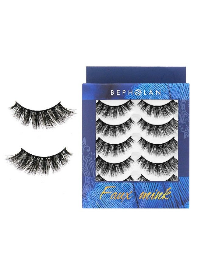 BEPHOLAN Lashes Natural Look Fake Eyelashes Bepholan False Eyelashes 3D Super Fluffy False Lashes Black Band Wispy Lashes 5 Pack Faux Mink Lashesxmz116 - Image 4