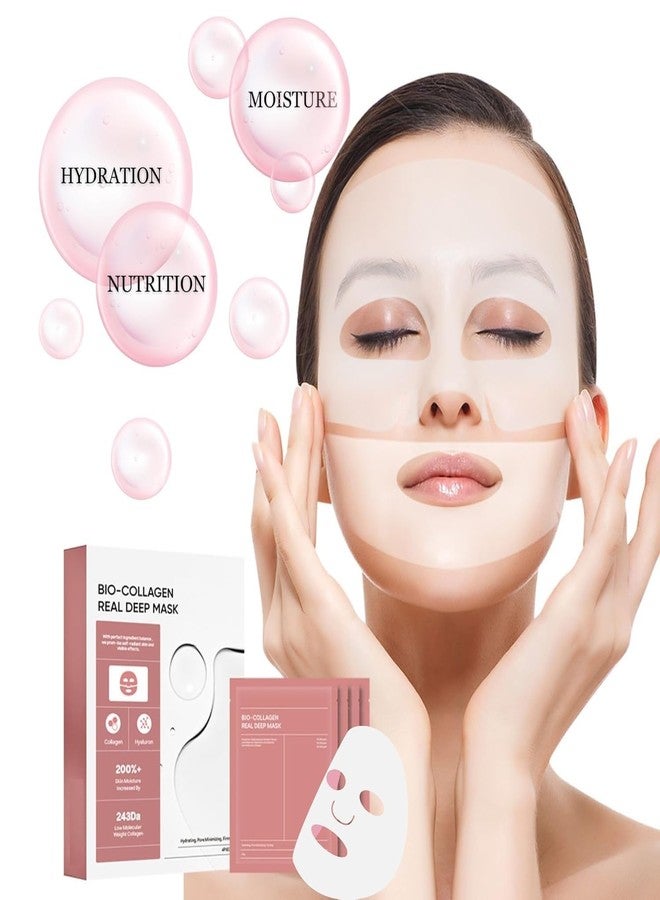 COOFANDY Bio Collagen Face Mask 2 Sheets, Overnight Deep Hydrating Collagen Mask for All Skin Types, Anti-Aging Collagen Sheet Mask, Helps to Minimize Wrinkles, Restores Skin Elasticity & Plumpness - Image 5