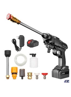 ELTRAZONE 24V Portable Cordless Pressure Washer – 5600mAh Mini Lithium Battery Powered Washer – Hand-Held Wireless Water Gun for Washing Cars, Watering Flowers, and Outdoor Cleaning – Lightweight and Convenient  - Image 1