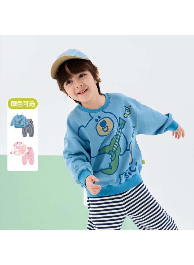 Doodle Home Children's Set Spring And Autumn Boys' Hoodie Two-piece Set Girls' Spring Clothes Infant Sportswear - Image 4
