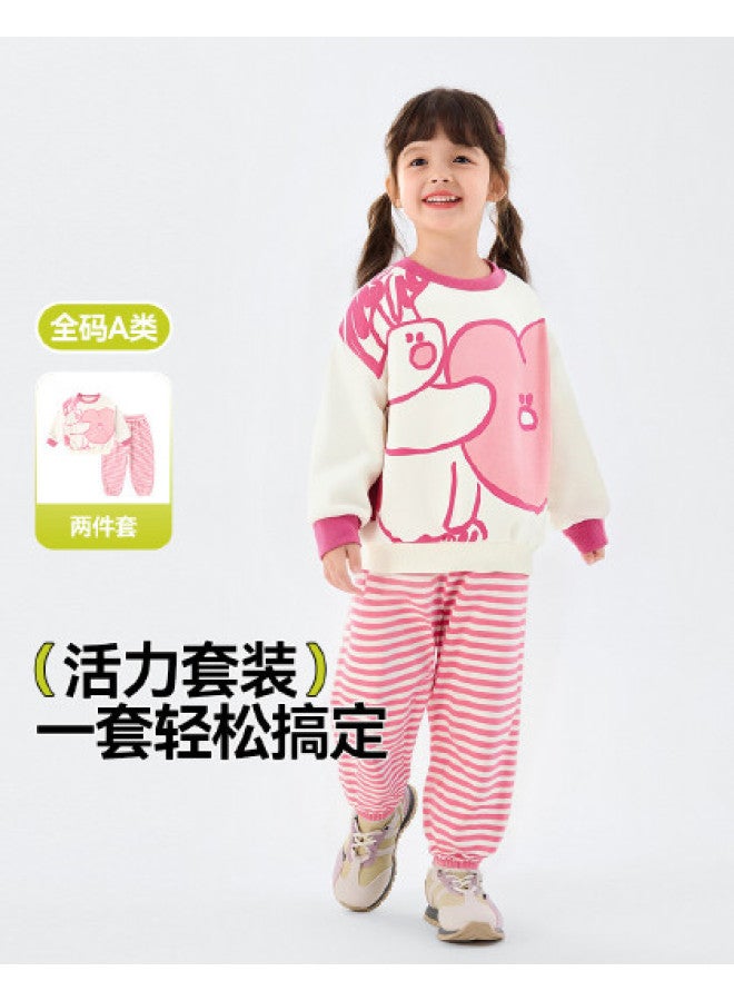 Doodle Home Children's Set Spring And Autumn Boys' Hoodie Two-piece Set Girls' Spring Clothes Infant Sportswear - Image 1