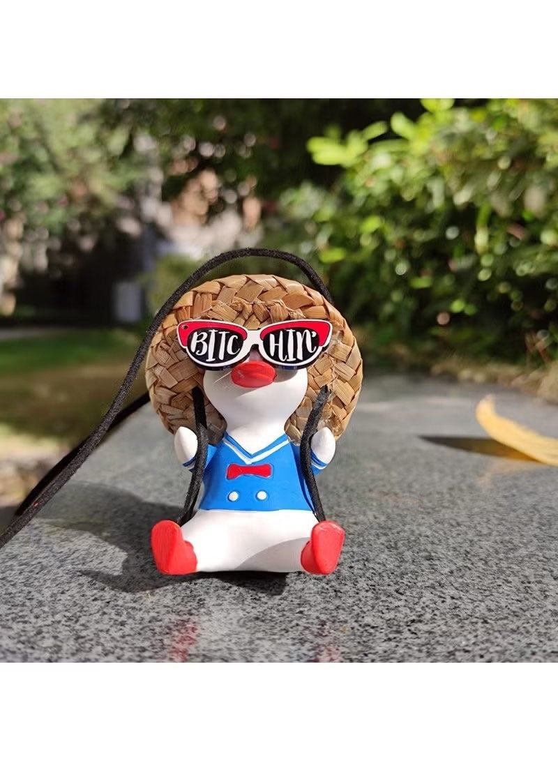 Cute Swing Duck Car Hanging Ornament for Rear View Mirror, Creative and Lovely Duck Car Pendant, Interior Decor Accessories, Festival Atmosphere Decoration - Image 5