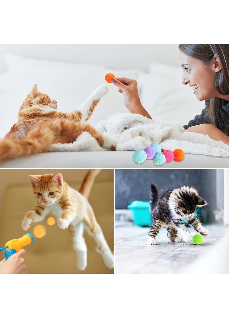 Cat Toy 50 Balls Soft Cat Balls Kitten Pompom Toy Balls Plush Kitten Pet Toy Balls - Image 4