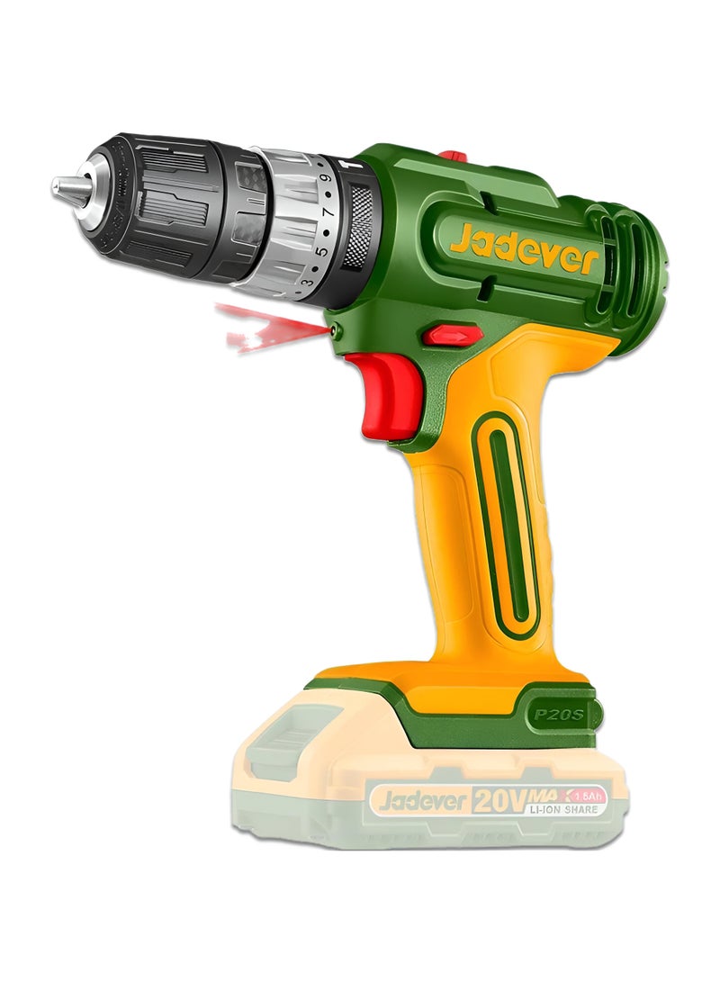 Jadever Versatile Electric Drill - Jdcdp521 20V Battery-Operated Drill With Charger, Perfect For Home Projects And Professional Use.