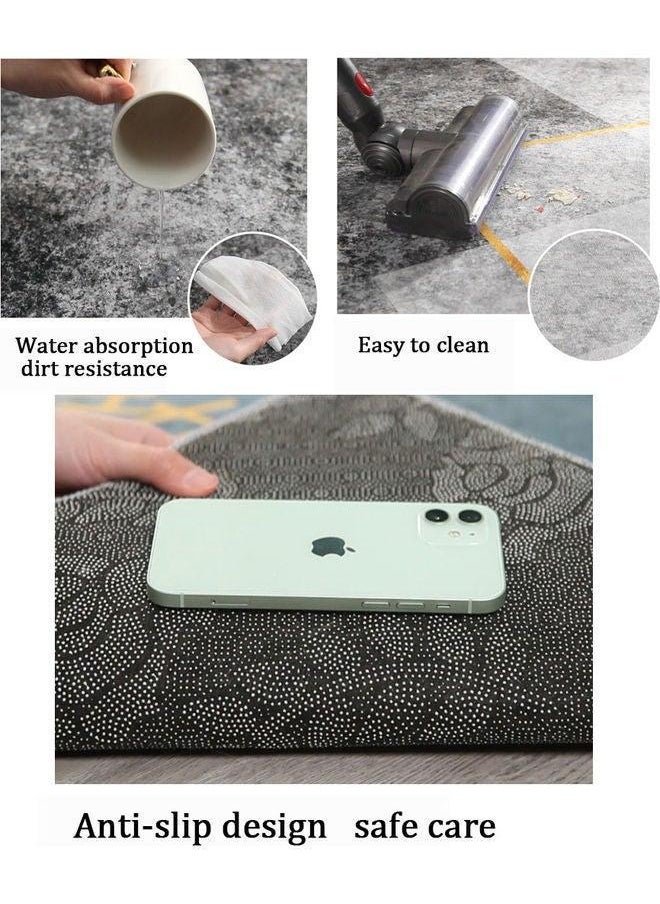GOOTOY Printed Floor Carpet Polypropylene Grey 140x200cm  - Image 3