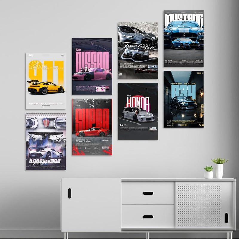 Wallgasm مجموعة من 8 ملصقات سيارات - Image 3