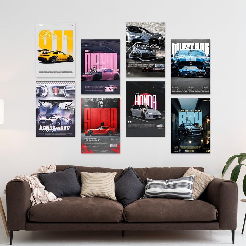 Wallgasm مجموعة من 8 ملصقات سيارات - Image 2