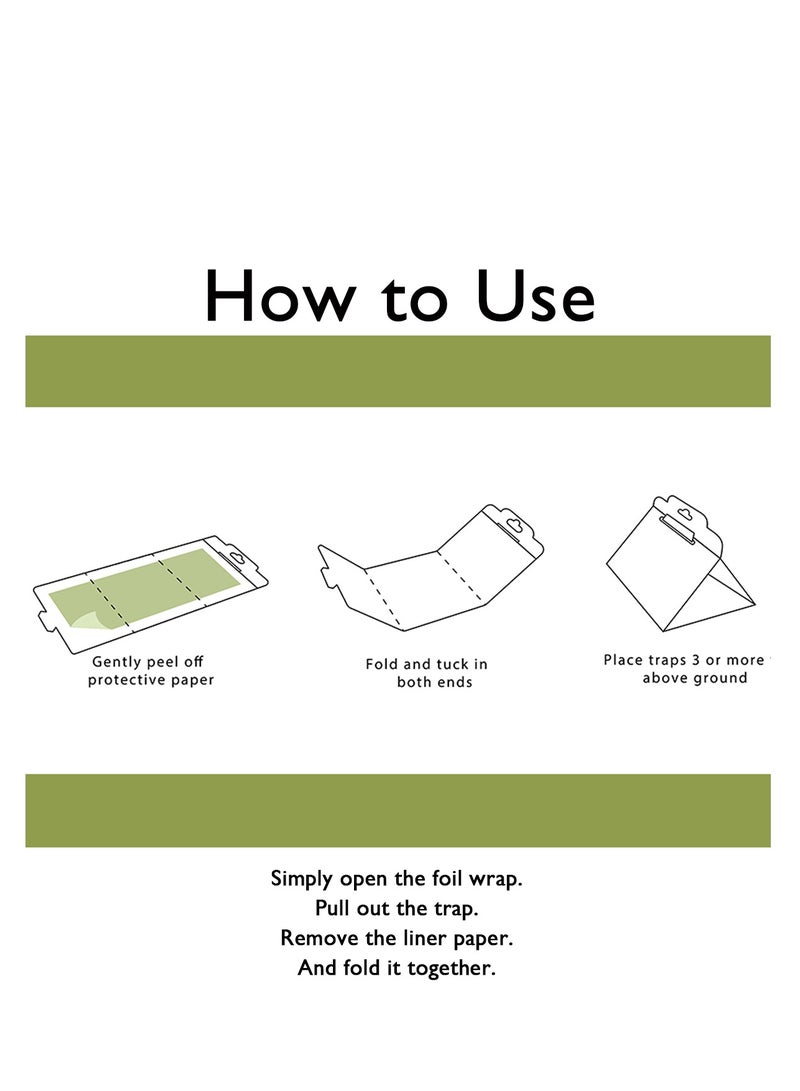 SYOSI Pantry Moth Traps, Folding Sticky Flying Insect Trap for Indoor Use, Safe and Effective Sticky Glue Meal Moth Trap for Food Pantry and Cupboar (6 Pack) - Image 4