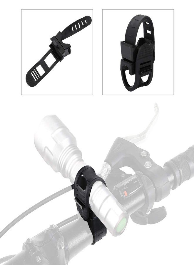 Junluck Universal Bicycle Headlight Holder, Adjustable 360 Degree Rotation Bicycle Flashlight Mount Clip Bracket for Road Bike Cycling Part, Suitable for 28-40mm Diameter Flashlight - Image 3