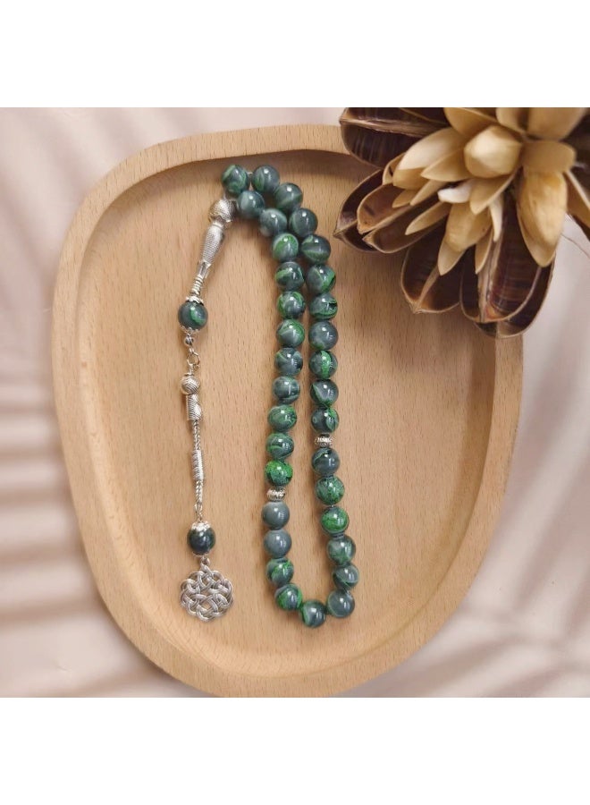 NIBEMINENT 33 Muslim Prayer Beads Green/10mm